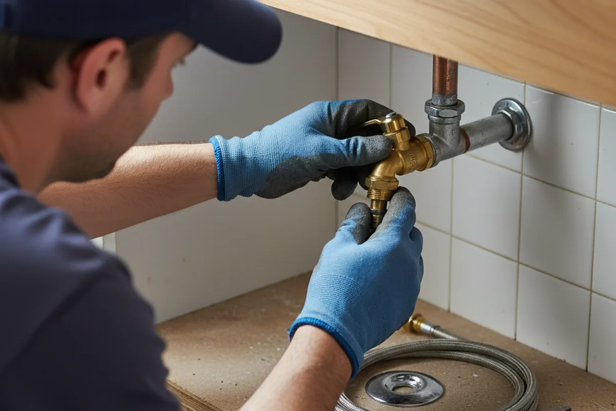 Shutoff valve and fitting work during Emergency Plumbing in Newcomerstown